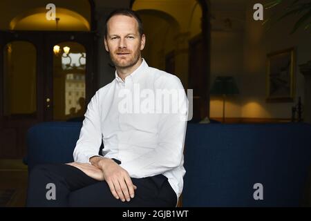 STOCKHOLM 20171026 le réalisateur norvégien Joachim Trèves s'est entretenu à Stockholm au sujet de son dernier film « Thelma », qui a été sélectionné comme entrée norvégienne pour le meilleur film de langue étrangère aux 90e Academy Awards. Photo: Alexander Larsson Vierth / TT / Kod 11840 Banque D'Images