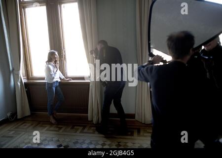 GÖTEBORG 2018-01-27 l'actrice suédoise Alicia Vikander pose lors d'une séance photo pour le film "euphorie" qui sera projeté en compétition au Festival du film de Goteborg, à Göteborg, en Suède, le 27 janvier 2018. Photo: Bjorn Larsson Rosvall / TT / code 9200 Banque D'Images