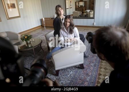 GOTHENBURG 2018-01-27 la réalisatrice suédoise Lisa Langseth (L) et l'actrice Alicia Vikander posent lors d'une séance photo pour leur film "euphorie" qui sera projeté en compétition au Festival du film de Goteborg, à Göteborg, en Suède, le 27 janvier 2018. Photo: Bjorn Larsson Rosvall / TT / code 9200 Banque D'Images