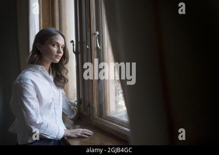 GÖTEBORG 2018-01-27 l'actrice suédoise Alicia Vikander pose lors d'une séance photo pour le film "euphorie" qui sera projeté en compétition au Festival du film de Goteborg, à Göteborg, en Suède, le 27 janvier 2018. Photo: Bjorn Larsson Rosvall / TT / code 9200 Banque D'Images