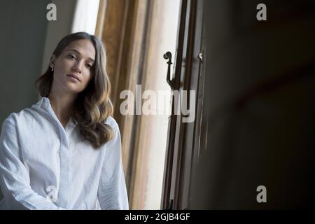 GÖTEBORG 2018-01-27 l'actrice suédoise Alicia Vikander pose lors d'une séance photo pour le film "euphorie" qui sera projeté en compétition au Festival du film de Goteborg, à Göteborg, en Suède, le 27 janvier 2018. Photo: Bjorn Larsson Rosvall / TT / code 9200 Banque D'Images