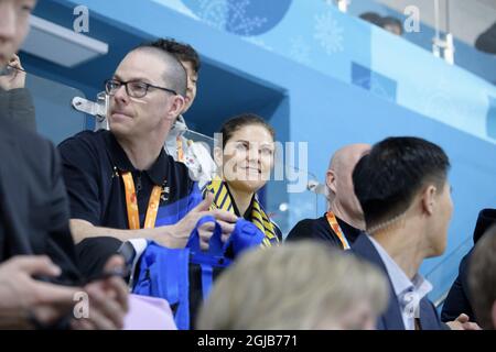 PYEONGCHANG 2018-03-15 la princesse Victoria de la Couronne est vue lors de l'événement paralympique de curling à Pyeongchang, en Corée du Sud. Foto: Jessica Gow / TT / Kod 10070 Banque D'Images