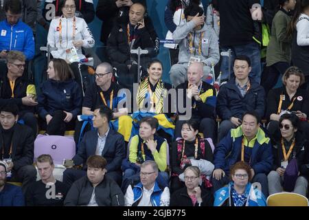 PYEONGCHANG 2018-03-15 la princesse Victoria de la Couronne est vue lors de l'événement paralympique de curling à Pyeongchang, en Corée du Sud. Foto: Jessica Gow / TT / Kod 10070 Banque D'Images