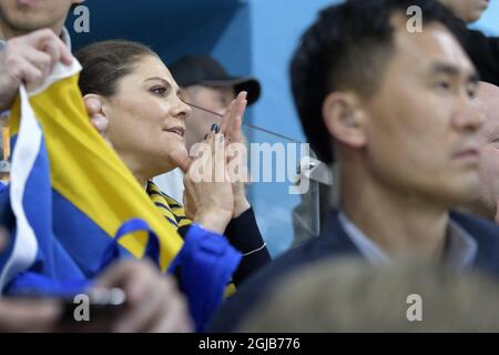 PYEONGCHANG 2018-03-15 la princesse Victoria de la Couronne est vue lors de l'événement paralympique de curling à Pyeongchang, en Corée du Sud. Foto: Jessica Gow / TT / Kod 10070 Banque D'Images