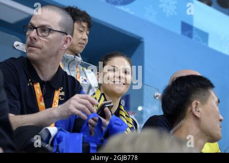 PYEONGCHANG 2018-03-15 la princesse Victoria de la Couronne est vue lors de l'événement paralympique de curling à Pyeongchang, en Corée du Sud. Foto: Jessica Gow / TT / Kod 10070 Banque D'Images