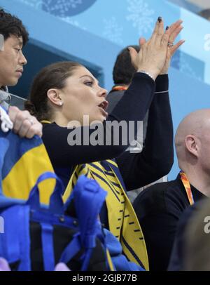 PYEONGCHANG 2018-03-15 la princesse Victoria de la Couronne est vue lors de l'événement paralympique de curling à Pyeongchang, en Corée du Sud. Foto: Jessica Gow / TT / Kod 10070 Banque D'Images