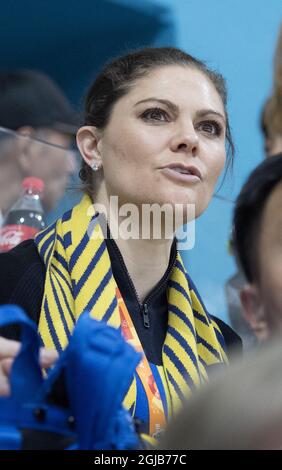 PYEONGCHANG 2018-03-15 la princesse Victoria de la Couronne est vue lors de l'événement paralympique de curling à Pyeongchang, en Corée du Sud. Foto: Jessica Gow / TT / Kod 10070 Banque D'Images