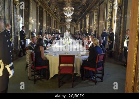 STOCKHOLM 20180531 le 31 mai 2018, la famille royale suédoise donne un dîner officiel au Palais royal de Stockholm, en Suède. Photo: Jessica Gow / TT / Kod 10070 Banque D'Images