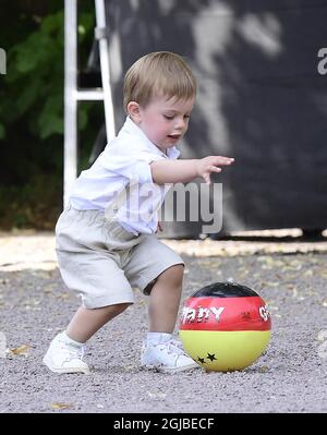 SOLLIDEN 2018-07-14 Prince Oscar lors des célébrations du 41ème anniversaire de la princesse Victoria, au palais royal de Solliden à Borgholm, en Suède, le 14 juillet 2018. Photo: Mikael Fritzon / TT / Kod 62360 Banque D'Images