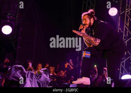 STOCKHOLM 20180814 le rappeur américain Malone se produit lors du festival  de musique d'une journée Smash à Stockholm le 14 août 2018. Poto: Fredrik  Persson / TT / code 1080 Photo Stock - Alamy