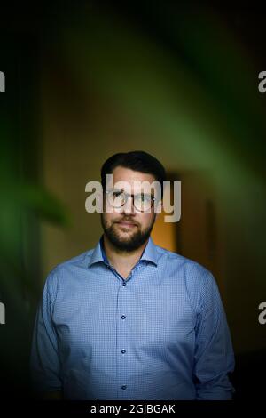 STOCKHOLM 2018-08-16 Jimmie Akesson, politicien suédois et chef de parti des Démocrates suédois. Foto: Pontus Lundahl / TT / Kod 10050 Banque D'Images