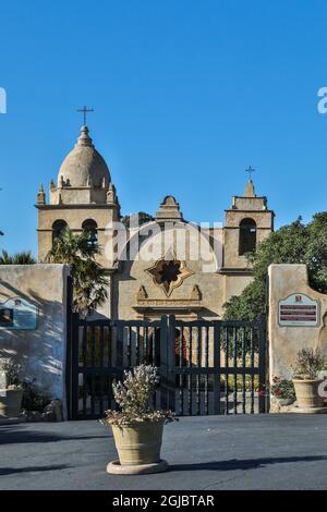 États-Unis, Californie, Carmel, Basilique de San Carlos Borromeo del Rio Carmelo Banque D'Images