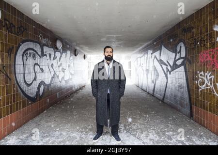 STOCKHOLM 20190130 Ardalan Esmaili, acteur suédois-iranien. Il est l'un des dix acteurs présentés comme le tournage Star 2019 par European film Promotions. Photo: Stina Stjernkvist / TT Kod 11610 Banque D'Images