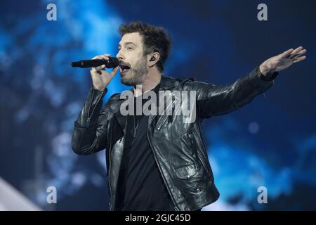 Darude est un exploit. Sebastian Rejman de Finlande se produit lors de la répétition avant la demi-finale 1 du Concours Eurovision de la chanson 2019 à tel Aviv, Israël, le 113 mai 2019 Foto: Henrik Montgomery / TT Kod 10066 Banque D'Images