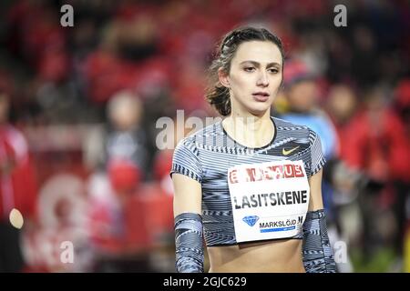 Mariya Lasitskene, athlète neutre autorisée, en action pour remporter l'épreuve de saut en hauteur des femmes lors de la rencontre de la Ligue des diamants de l'IAAF au stade olympique de Stockholm, en Suède, le 30 mai 2019. Photo Fredrik Sandberg / TT 7 code 10080 Banque D'Images