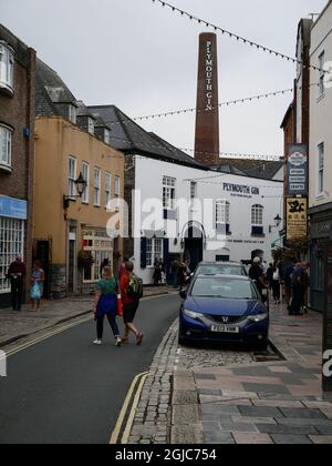 The Plymouth Gin Distillery, dans le Barbican, Plymouth, Devon, Angleterre Banque D'Images