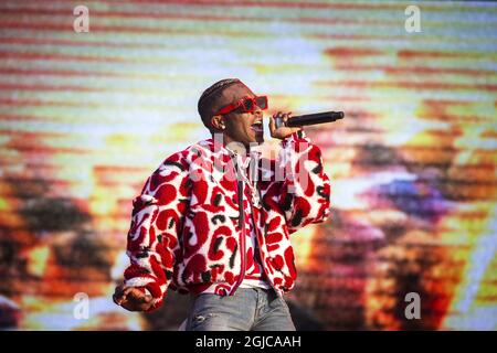 Lil Uzi Vert en scène au cours de la troisième journée à Lollapalooza à Stockholm, le 30 juin 2019. Photo: Magnus Andersson / TT code 11930 Banque D'Images