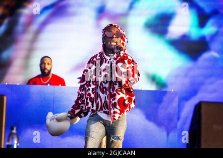 Lil Uzi Vert en scène au cours de la troisième journée à Lollapalooza à Stockholm, le 30 juin 2019. Photo: Magnus Andersson / TT code 11930 Banque D'Images