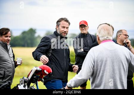 L'ancien joueur de hockey sur glace Peter “Foppa” Forsberg a participé au tournoi de golf de Victoria à la station de golf d'Ekerum, Borgholm, Oland, Suède 13 juillet 2019 c) Alex Ljungdahl / Expressen TT / Kod 7179 Banque D'Images