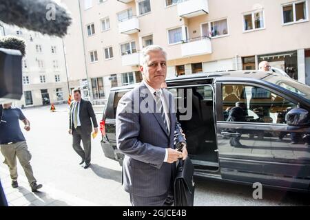 Robert C. O'Brien, envoyé spécial ambassadeur, arrive au tribunal de district de Stockholm, au cours de la deuxième journée du procès d'ASAP Rocky, le 1er août 2019. LE rappeur AMÉRICAIN A$AP Rocky (Rakim Mayers) est en procès devant le tribunal de Stockholm pour faire face à des accusations d'agression, au cours d'une bagarre de rue en juin. (C) LORENTZ-ALLARD ROBIN / AFTONBLADET / TT * * EXPRESSEN OUT * * AFTONBLADET / 85392 Banque D'Images