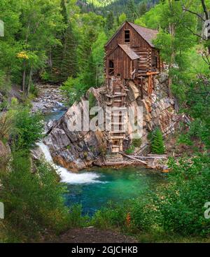 L'été au Crystal Mill près de Marble, Colorado, dans les montagnes Rocheuses Banque D'Images