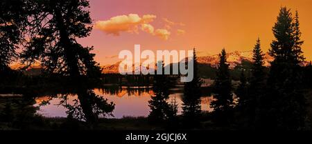 Lac Molas dans la chaîne de San Juan des montagnes Rocheuses du Colorado Banque D'Images