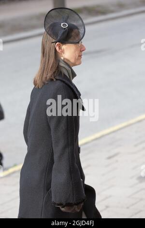 Bettina Bernadotte pendant les funérailles de Dagmar von Arbin dans l'église Oscars dans le centre de Stockholm, Suède le mardi 4 février 2020 photo Johan Jeppsson / TT Kod 2551 Banque D'Images