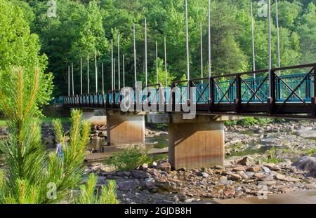 Middle Ocoee River, où se trouvaient les Jeux olympiques d'été d'Atlanta en 1996. Banque D'Images