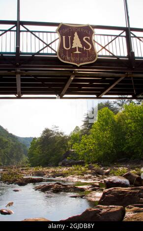 Middle Ocoee River, où se trouvaient les Jeux olympiques d'été d'Atlanta en 1996. Banque D'Images