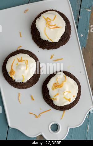 Cuisson avec de la bière. La Guinness et le chocolat ont été faits l'un pour l'autre. Le gâteau au chocolat a un goût de stout, d'orange et d'amande. Photo: Janerik Henriksson / TT / code 10010 Banque D'Images