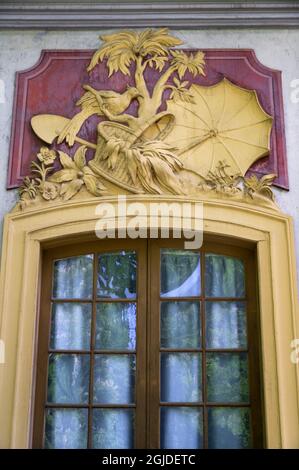 Le pavillon chinois dans la partie éloignée du parc du palais de Drottningholm. Photo: Claudio Bresciani / TT / code10090 Banque D'Images