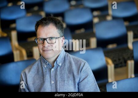 Peter Sjolund, généalogiste et expert en ADN, a aidé la police à résoudre les doubles meurtres d'un garçon de 8 ans et d'une femme de 56 ans dans Linkoping en 2004 en utilisant des bases de données généalogiques commerciales et de l'ADN. Photo: Tapis Andersson / TT code 62210 Banque D'Images