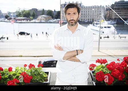 L'acteur suédois tarit des tarifs à Stockholm le 03 août 2020. Photo: Henrik Montgomery / TT code 10060 Banque D'Images