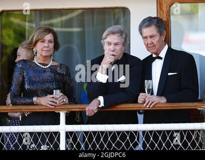 ARCHIVE le frère de la reine Silvia Walther Ludwig Sommerlath est mort. Il est décédé à l'hôpital universitaire Karolinska à Huddinge le 23 octobre après une période de maladie. LÉGENDE ORIGINALE: La princesse Ursula et le prince Léopold de Bavière, Walther L Sommerlath Fête de pré-mariage la nuit avant le mariage royal du prince Carl Philip et Sofia Hellqvist à Stockholm, Suède 2015-06-12 photo: Magnus Sandberg / Aftonbladet / TT code 2512 Banque D'Images