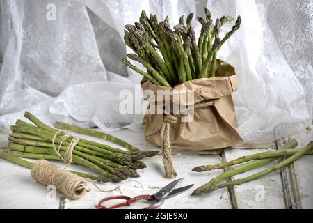 Asperge verte photo Janerik Henriksson / TT code 10010 Banque D'Images