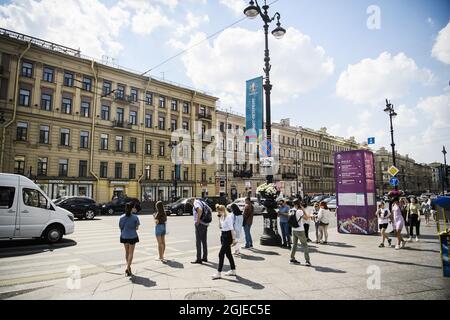 Nevsky Prospect est la rue principale de Saint-Pétersbourg, en Russie. Photo: Erik Simander / TT / code 11720 Banque D'Images