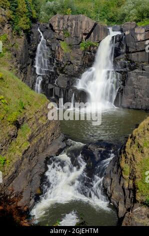 High Falls Pigeon River, parc national de Grand Portage. North Shore Lake Superior, Minnesota Banque D'Images