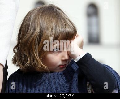 La princesse Ingrid Alexandra de Norvège a reçu le Miljoagentparaden, une manifestation écologique, ainsi que sa mère, la princesse Mette Marit de la Couronne, au tribunal royal d'Oslo vendredi. Photo: Lise Aserud / SCANPIX NORGE / SCANPIX / Kod 20520 Banque D'Images