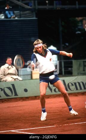 Bjorn Borg de Suède en action Banque D'Images