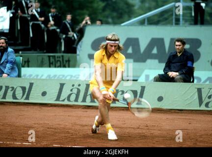 Bjorn Borg de Suède en action Banque D'Images