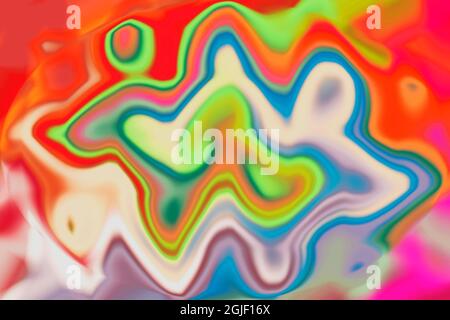 Peint le fond avec des couleurs néon avec des déformations artistiques abstraites Banque D'Images