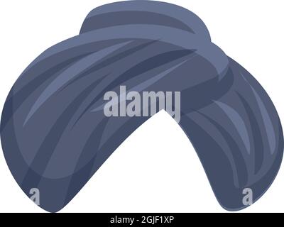 Vecteur de dessin animé d'icône de turban indien. Chapeau arabe. La culture Pagdi Illustration de Vecteur