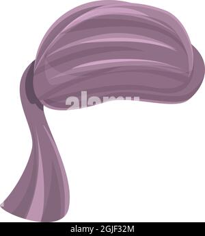 Vecteur de dessin animé d'icône de chimio turban. Chapeau arabe. Culture turban Illustration de Vecteur