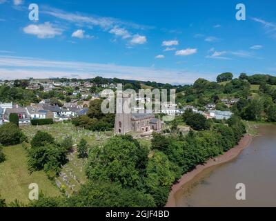 Vue le long de l'estuaire à Stoke Gabriel près de Paignton Devon Banque D'Images