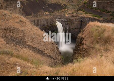 Palouse Falls, parc national de Palouse Falls, Franklin, Whitman County, État de Washington. Banque D'Images