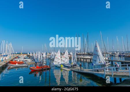 La semaine de Kiel ou régate de Kiel sur la mer Baltique est le plus grand événement de voile au monde, le Schleswig-Holstein, la mer Baltique, le nord de l'Allemagne Banque D'Images