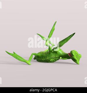 illustration 3d d'une mante extraterrestre isolée Banque D'Images
