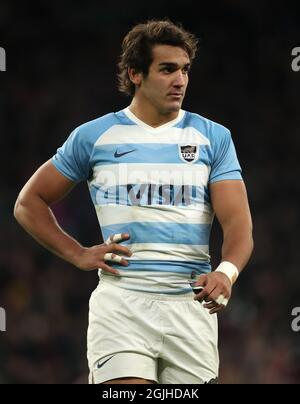 Photo du dossier datée du 01-12-2018 de Santiago Grondona en Argentine pendant le match de la coupe Killik au stade Twickenham, Londres. Date de publication : vendredi 10 septembre 2021. Banque D'Images