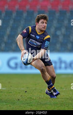 Photo du dossier datée du 06-02-2021 de Duncan Weir de Worcester Warriors lors du match Gallagher Premiership à Welford Road, Leicester. Date de publication : vendredi 10 septembre 2021. Banque D'Images