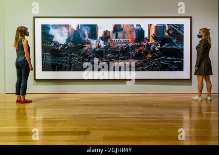 Londres, Royaume-Uni. 10 septembre 2021. Wim Wenders : photographier Ground Zero à IWM Londres. Marquant 20 ans depuis les attentats terroristes de 9/11 contre les États-Unis, du 10 septembre 2021 au 9 janvier 2022. Crédit : Guy Bell/Alay Live News Banque D'Images